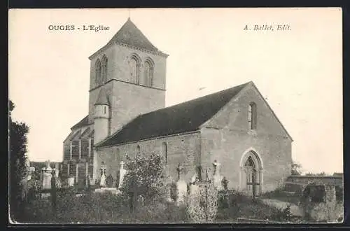 AK Ouges, L`Eglise et le cimetière adjacent