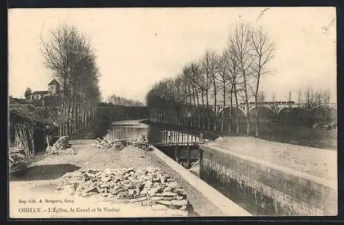 AK Oisilly, l`Église, le Canal et le Viaduc