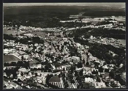 AK Sigmaringen, Totalansicht vom Flugzeug aus