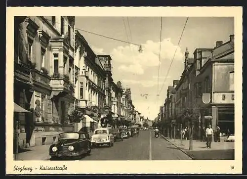 AK Siegburg, Blick in die Kaiserstrasse