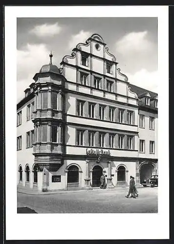 AK Würzburg, Hof Castell mit Castell-Bank