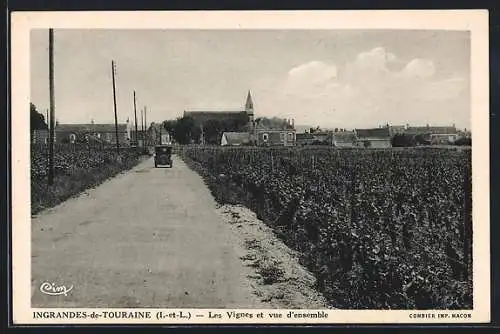 AK Ingrandes-de-Touraine, Les Vignes et vue d`ensemble