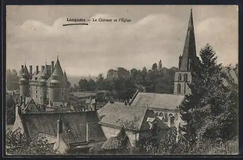 AK Langeais, Le Château et l`Église