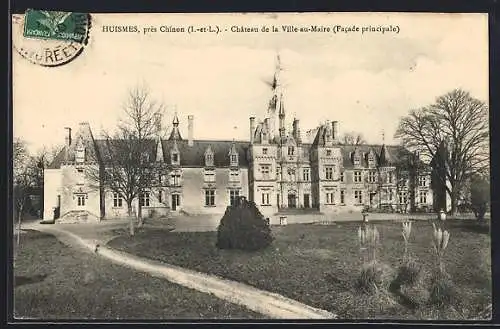 AK Huismes /I.-et-L., Château de la Ville-au-Maire, Facade principale