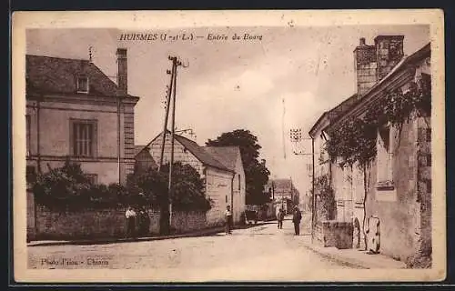 AK Huismes /I.-et-L., Entrée du Bourg