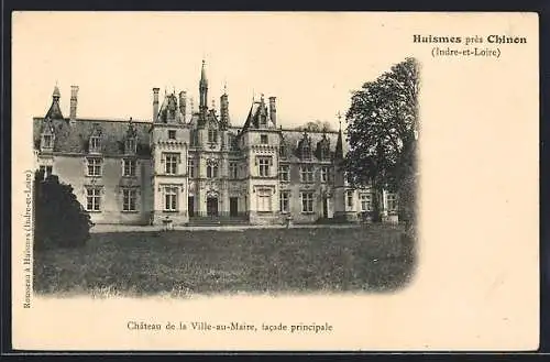 AK Huismes /Indre-et-Loire, Château de la Ville-au-Maire, Facade principale