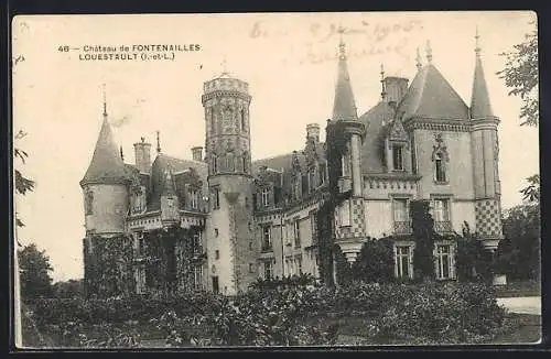 AK Fontenailles, le château, vue d`ensemble