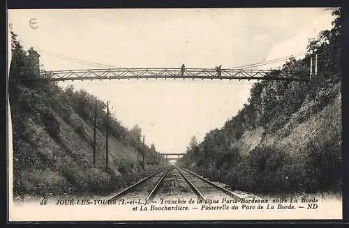 AK Joué-les-Tours /I.-et-L., Tranchée de la ligne Paris-Bordeaux, entre La Borde et La Bouchardière