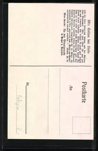 AK Ich will an nichts mehr denken..., Jesus Christus als Bauer