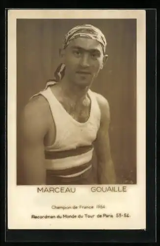 AK Marceau Gouaille, Champion de France 1954, Recordman du Monde du Tour de Paris 53 /54, Radsportler