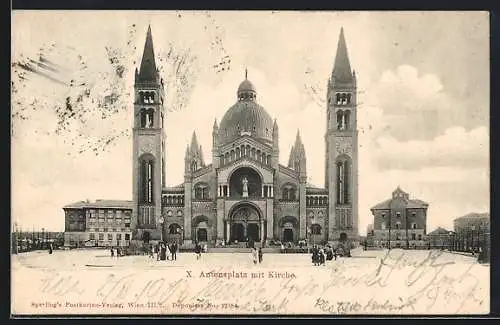 AK Wien, Antonsplatz mit Kirche