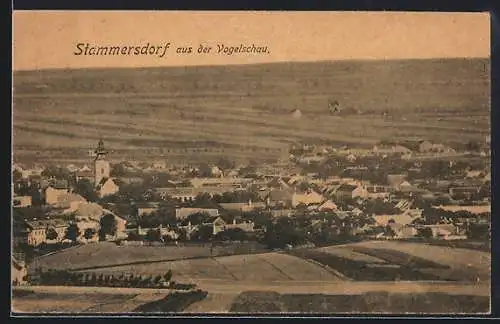 AK Wien, Stammersdorf, Ortsansicht aus der Vogelschau