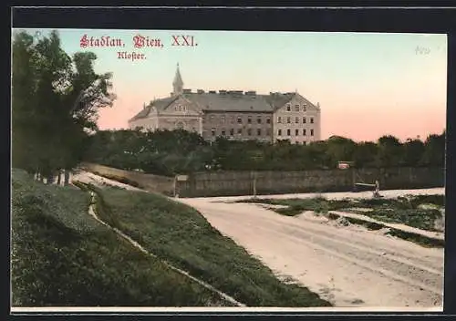 AK Wien, Stadlau, Blick zum Kloster