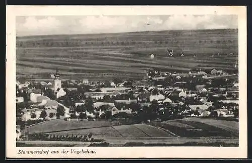 AK Wien, Stammersdorf, Ortsansicht aus der Vogelschau