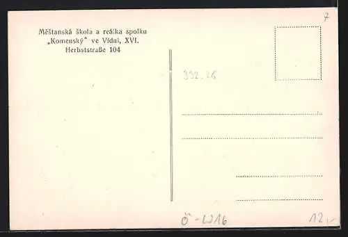 AK Wien, Mestanská skola a reálka spolku, Herbststrasse 104