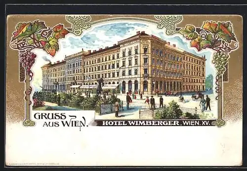 Lithographie Wien, Hotel Wimberger