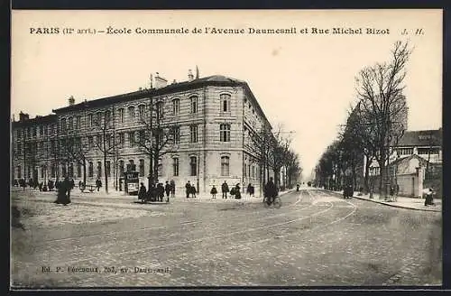 AK Paris, École Communale de l`Avenue Daumesnil et Rue Michel Bizot