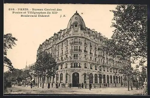 AK Paris, Bureau Central des Postes et Télégraphes du XIIe Boulevard Diderot