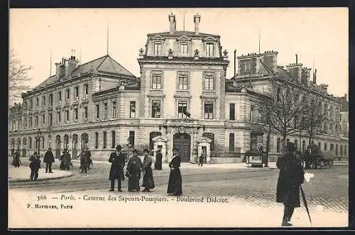 AK Paris, Caserne des Sapeurs-Pompiers, Boulevard Diderot