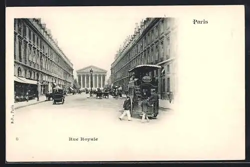 AK Paris, Rue Royale mit Passanten