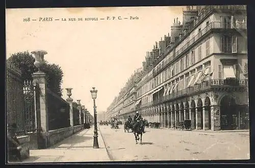 AK Paris, La Rue de Rivoli, Strassenpartie