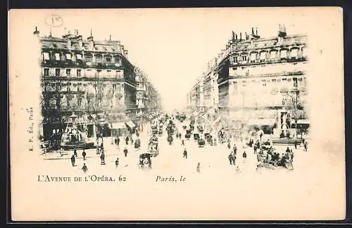 AK Paris, L`Avenue de l`Opéra