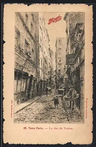 Künstler-AK Paris, La rue de Venise