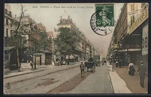 AK Paris, Place des Juifs et Pointe Rivoli