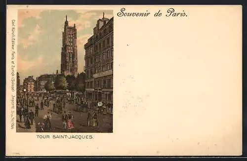 Lithographie Paris, Tour Saint-Jacques