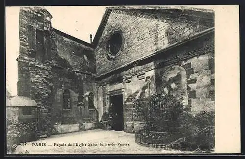 AK Paris, Facade de l`Église Saint-Julien-Pauvre