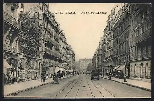 AK Paris, Rue Gay Lussac, mit Pferdekutsche