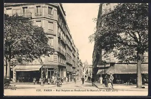 AK Paris, Rue Scipion au Boulevard St-Marcel