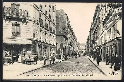 AK Paris, Rue Berthollet vue prise du Boulevard Port-Royal