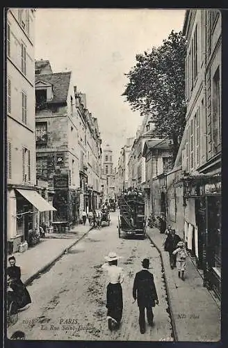 AK Paris, La Rue Saint-Jacques