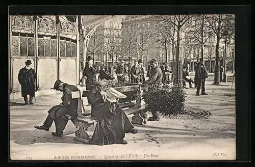 AK Paris, Quartier de l`Étoile, Un Banc