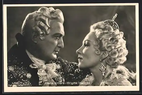 AK Schauspieler Hans Albers und Brigitte Horney in Münchhausen