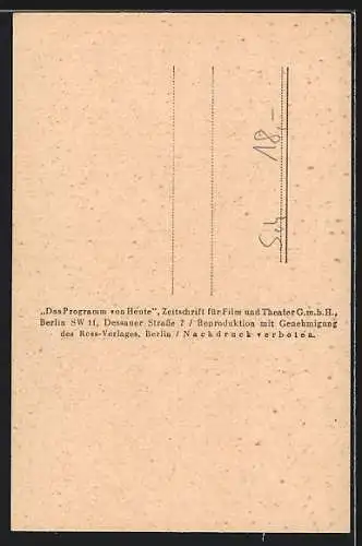 AK Schauspieler Hans Albers, ernster Blick