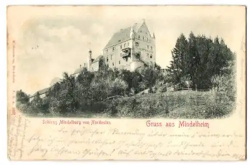 Relief-AK Mindelheim, Schloss Mindelburg