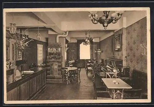 AK Hannover, Conditorei und Café-Restaurant Zum Fliegerheim v. Aug. Netz, Innenansicht