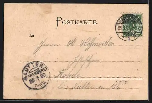 AK Hannover, Café Bauer v. Z. Schön, Innenansicht