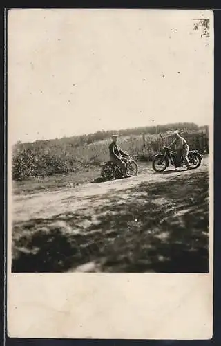 Foto-AK Motorrad Puch, Spritztour unter Freunden