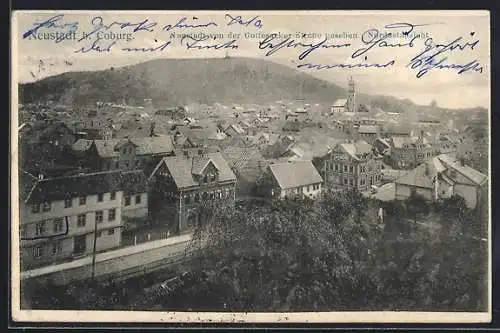 AK Neustadt / Coburg, Ortsansicht von der Gottesacker Kirche gesehen