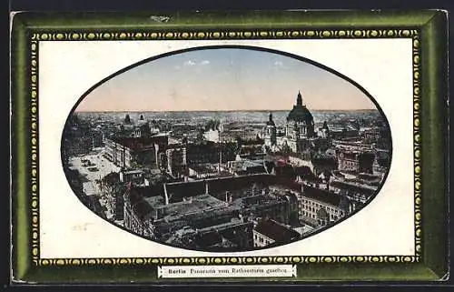 AK Berlin, Panorama vom Rathausturm gesehen