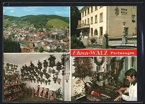 AK Furtwangen, Uhrmacher B. Walz, Marktplatz 3