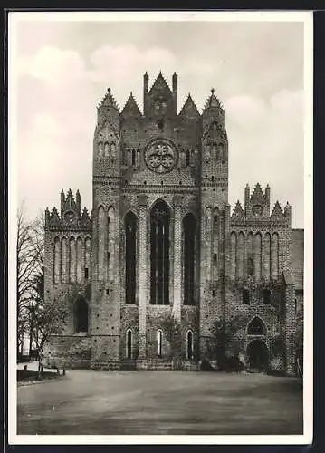 Foto-AK Deutscher Kunstverlag, Nr. 1489: Chorin, Ehemaliges Zisterzienserkloster, Westgiebel