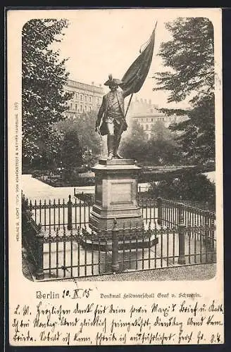 AK Berlin, Denkmal Feldmarschall Graf v. Schwerin am Wilhelmplatz