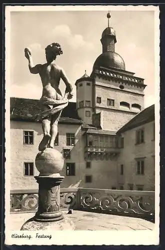 AK Würzburg, Festung mit Standbild