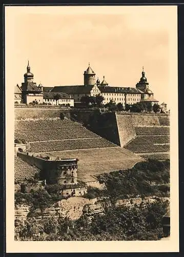 AK Würzburg, Festung Marienberg mit Massikuliturm