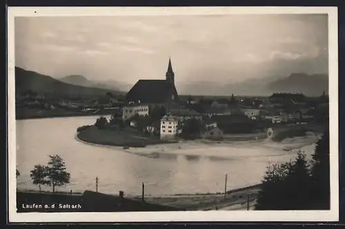 AK Laufen / Salzach, Blick zum Ort