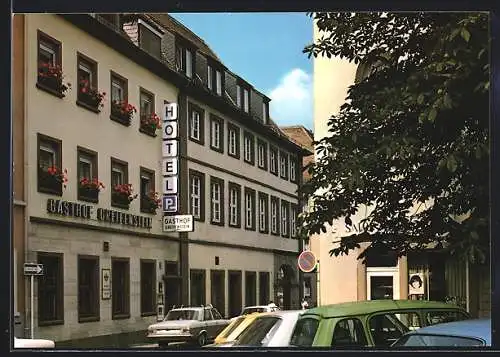 AK Würzburg, Hotel Greifenstein, Bes. Fam. Schraud, Häfnergasse 1